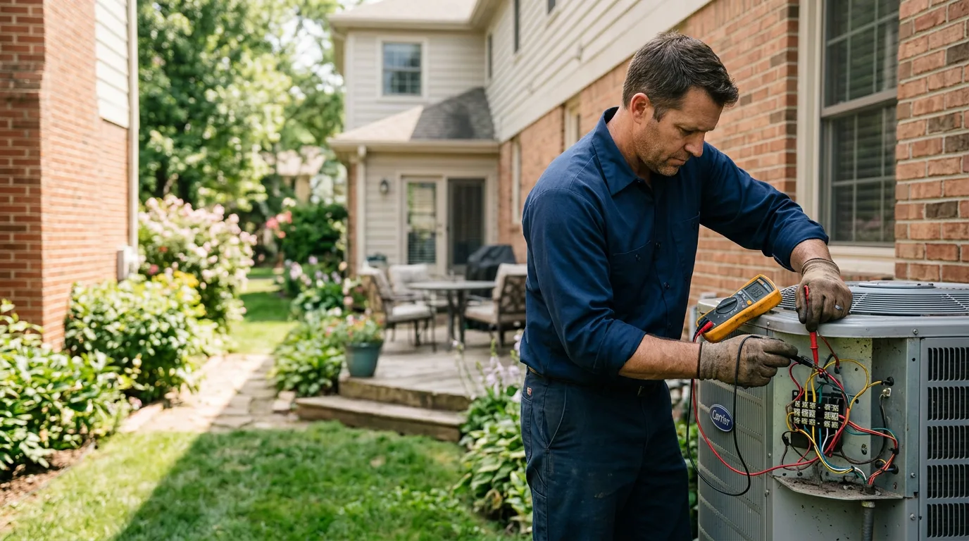 HVAC technician working near Worcester, VT